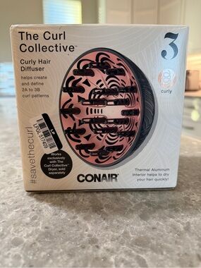 New! Conair Curl Collective Exclusive Diffuser Black Pink